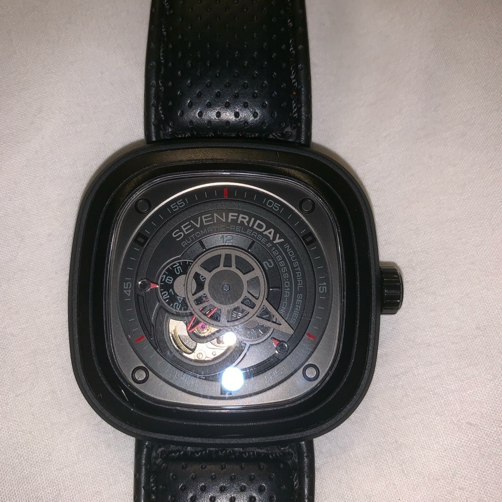 Sevenfriday Black Dial Black Men's Watch P3-01